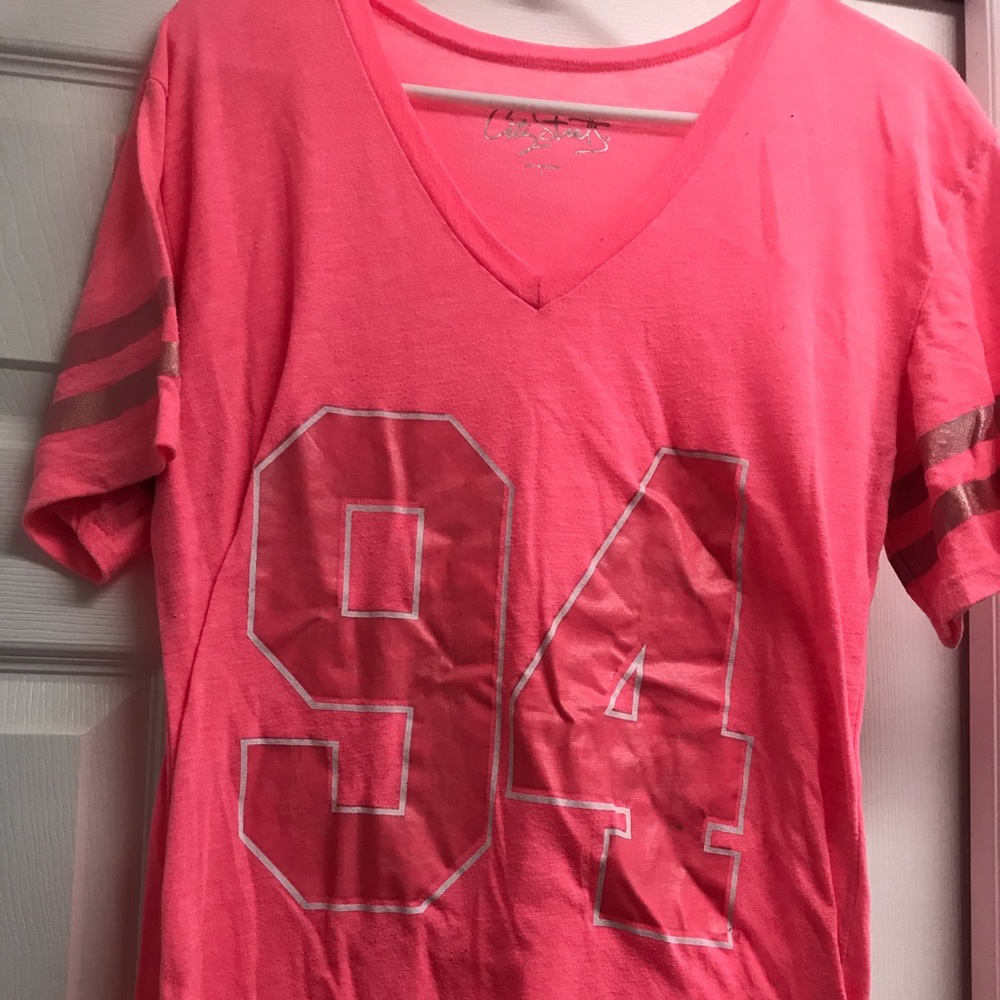 City streets pink jersey t-shirt